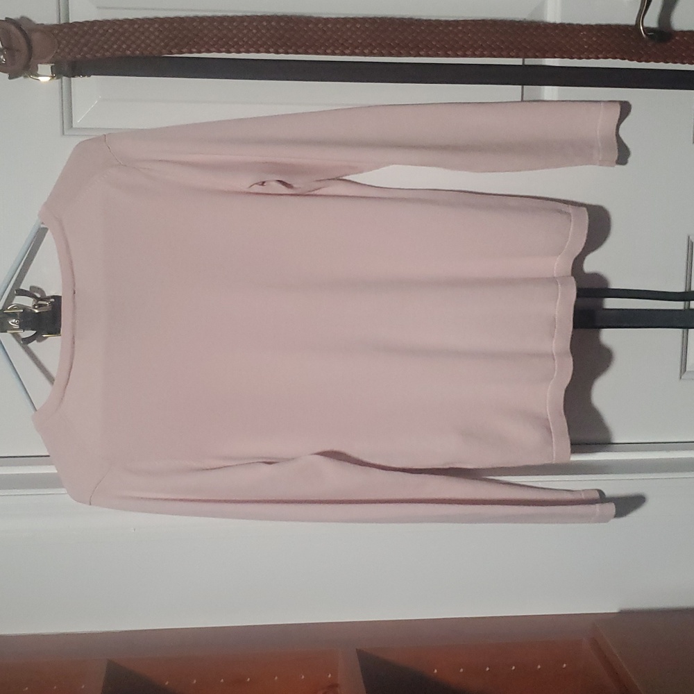 DKNY Light Pink Embellished Long Sleeve Top - Picture 4 of 5